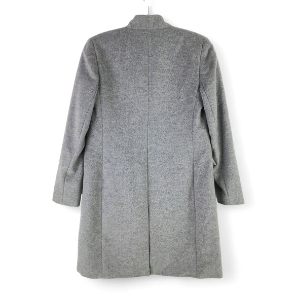 J. Crew Collection Womens Long Wool Cashmere Coat sz 4 Gray Open Front J6145 - Picture 10 of 14